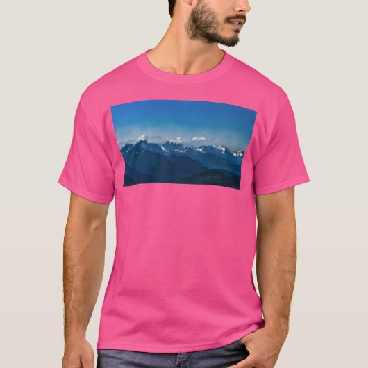 Cascade Mountains Uitzicht (olieverfschilderij) La T-shirt (Voorkant)