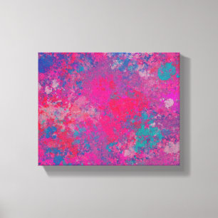 Cascade of Color Abstract Design Pattern Canvas Afdruk