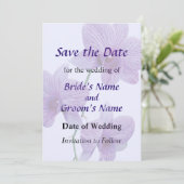Cascade of Paarse Orchids Save the Date (Staand voorkant)