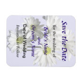 Cascade of White Daisies Save the Date Magneet (Horizontaal)