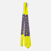 Cascade Peacock Blue en heldergeel Stropdas (Achterkant)