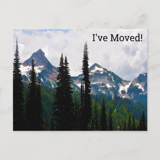 Cascade Peaks Waterverf Wijziging adres Briefkaart (Voorkant)