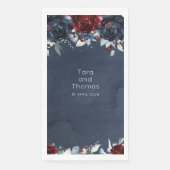 Cascade Pioen Burgundy Navy Trouw Servet (Voorkant)