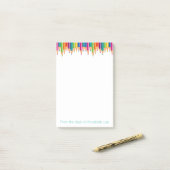 Cascade Rainbow Pencils Post-it® Notes (Op bureau)