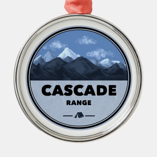Cascade Range Camping Metalen Ornament (Voorkant)
