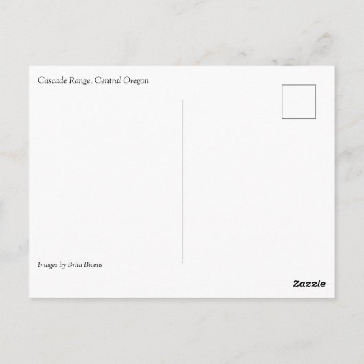 Cascade Range, Central Oregon Briefkaart (Achterkant)