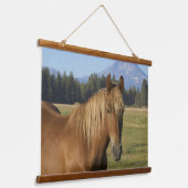 Cascade Range | Kastanjebruine paard Hangend Wandkleed (Gebogen)