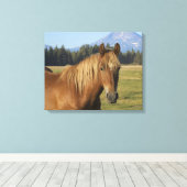 Cascade Range | Kastanjepaarden Canvas Afdruk (Insitu (Houten vloer))