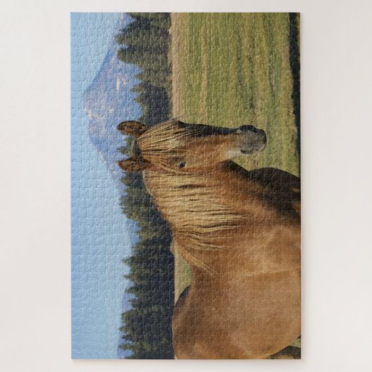 Cascade Range | Kastanjepaarden Legpuzzel (Verticaal)