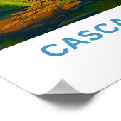 Cascade Range Noord-Amerika Reisprint Poster (Hoek)