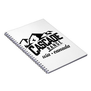 Cascade Range USA Canada logo. Notitieboek