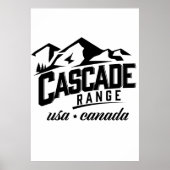 Cascade Range USA Canada logo. Poster (Voorkant)
