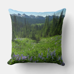 Cascade Range vanuit Mount Rainier National Park Kussen