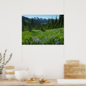 Cascade Range vanuit Mount Rainier National Park Poster (Keuken)