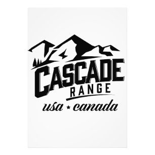 Cascade Range VS Canada logo. Foto Afdruk