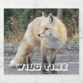 Cascade Red Fox Wildlife Foto gepersonaliseerd Bier Etiket (Enkel label)