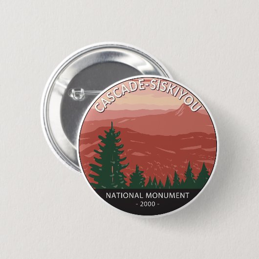 Cascade Siskiyou National Monument Oregon  Ronde Button 5,7 Cm (Voorkant /achterkant)