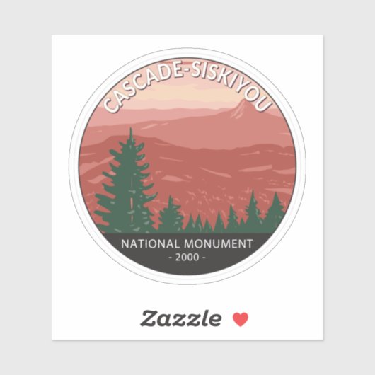 Cascade Siskiyou National Monument Oregon  Sticker (Vel)