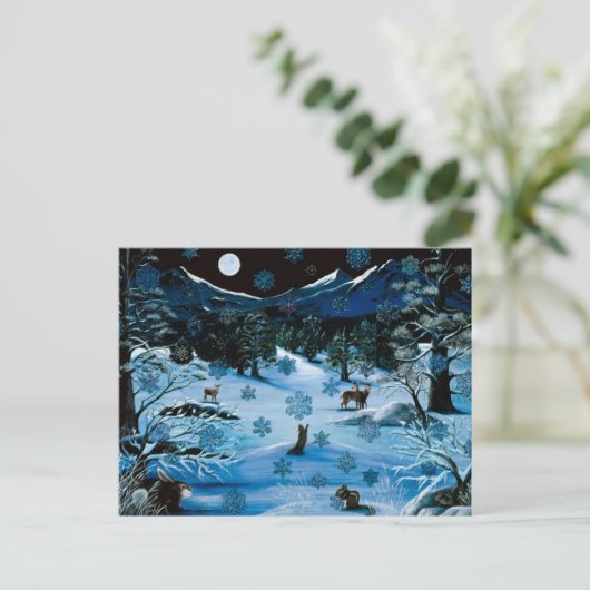 Cascade Snowflake Briefkaart (Staand voorkant)