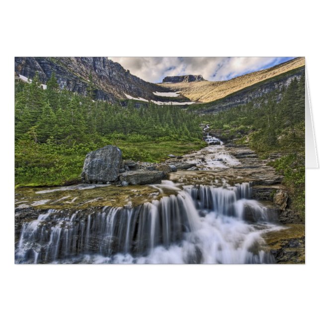 Cascade stroom, Glacier National Park, (Voorkant Horizontaal)