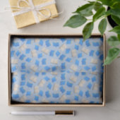 Cascade van blauwe boeken van de bibliofiel tissuepapier (Geschenk)