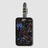 Cascade van elektronische spellen bagagelabel (Voorkant (verticaal))