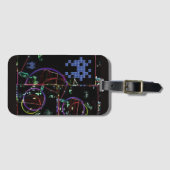 Cascade van elektronische spellen bagagelabel (Voorkant (horizontaal))
