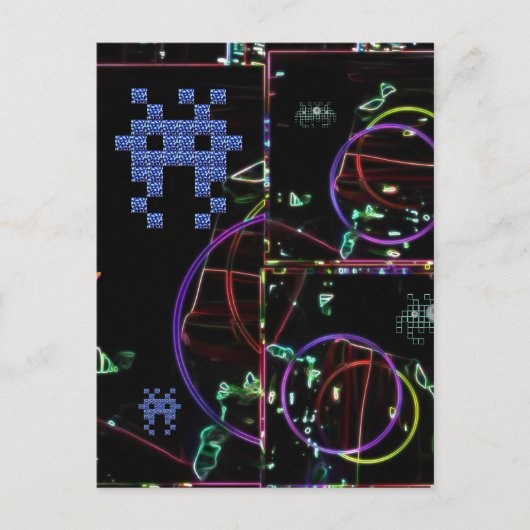 Cascade van elektronische spellen briefkaart (Voorkant)