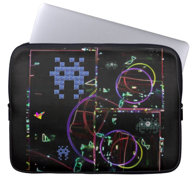 Cascade van elektronische spellen laptop sleeve (Voorkant)