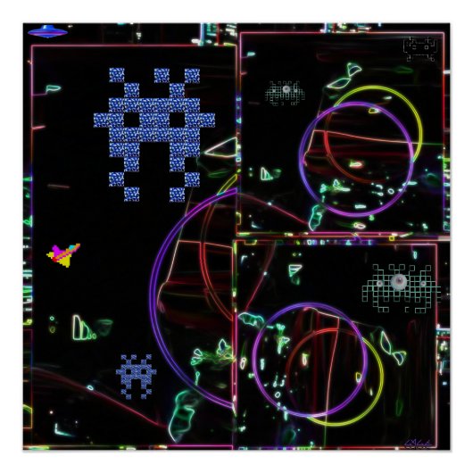 Cascade van elektronische spellen perfect poster (Voorkant)
