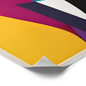 Cascade van kleur - toekomstige retro poster (Hoek)