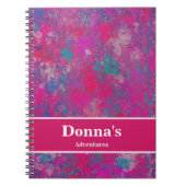 Cascade van Modern Roze en Blauwe Kleur Abstract Notitieboek (Voorkant)