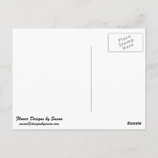 Cascade van Paarse orchideeën Briefkaart (Achterkant)