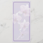 Cascade van Paarse Orchideeën Menu (Achterkant)