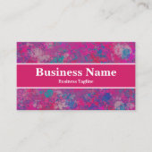 Cascade van Roze en Blauwe Abstracte Kleur Visitekaartje (Voorkant)
