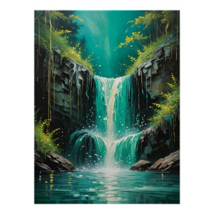 Cascade van sereniteit perfect poster