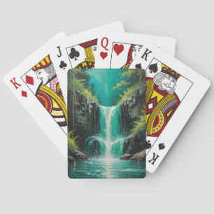 Cascade van sereniteit pokerkaarten
