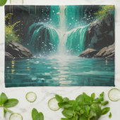 Cascade van sereniteit theedoek (Gevouwen)