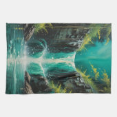 Cascade van sereniteit theedoek (Horizontaal)