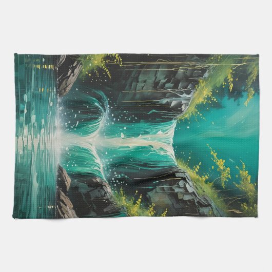 Cascade van sereniteit theedoek (Horizontaal)