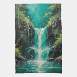 Cascade van sereniteit theedoek