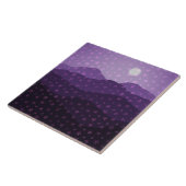 Cascade van sterren over Paarse bergen Abstract Tegeltje (Zijkant)