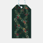 Cascadende botanische slinger cadeaulabel (Achterkant)