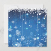 Cascaderende Sneeuwvlokken Foto Kerstkaart (Achterkant)