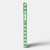 Cascaderende witte cirkels op limoengroen Case-Mate iPhone case (Achterkant / Links)