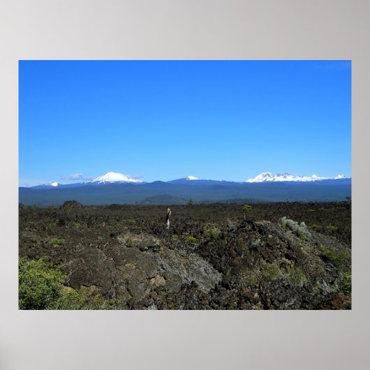 Cascades en Lava Rocks, Oregon Poster (Voorkant)