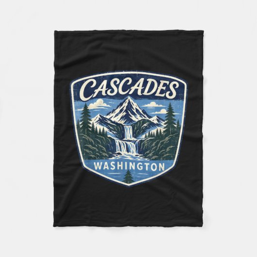 Cascades washington bergwaterval natuur fleece deken (Voorkant)