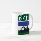 Cascadia Retro Doug Flag PNW Coffee Mok (Voorkant rechts)
