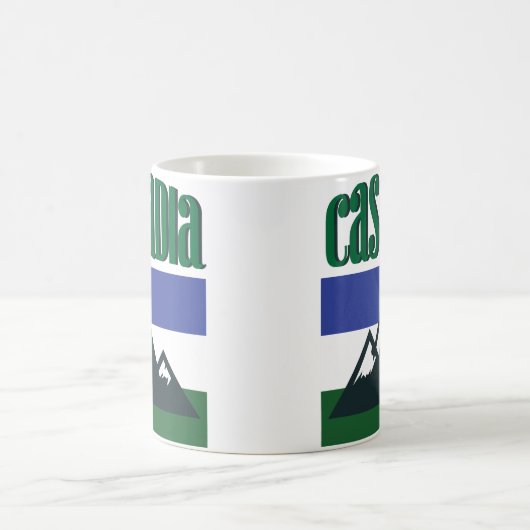 Cascadia Retro Doug Flag PNW Coffee Mok (Center)