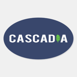 Cascadia-structuur Ovale Sticker